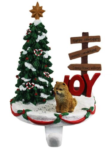 Chow Chow Stocking Holder Hanger Red