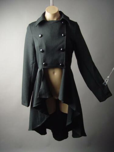 Black Victorian Era Military Steampunk Tailcoat Cutaway Jacket 189 mv Coat S M L