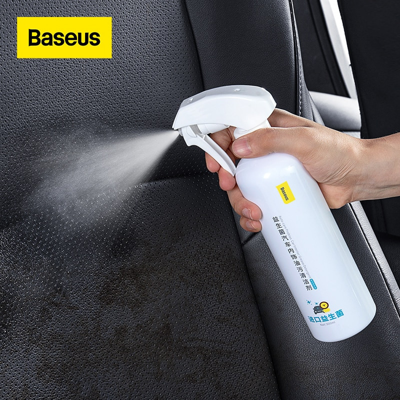 Baseus 300ml Car Interior Spray Cleaner Grease Detergent With 2pcs Wash Towel