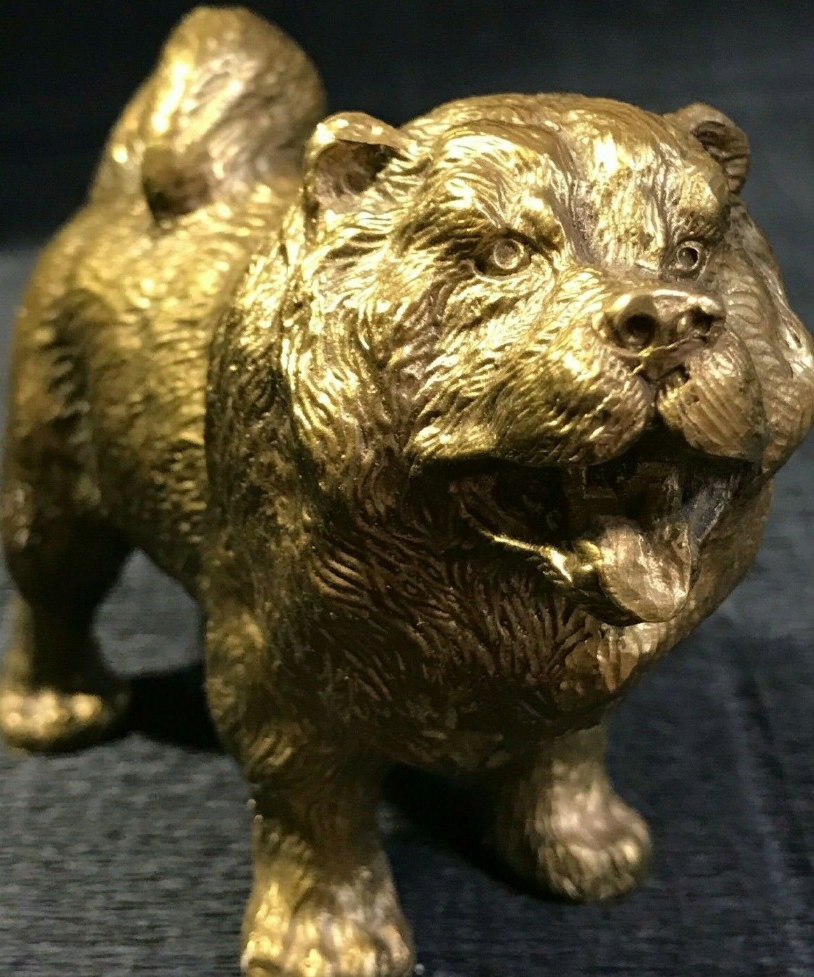 Chow Chow Bronze Figurine Dog Collectible Figure