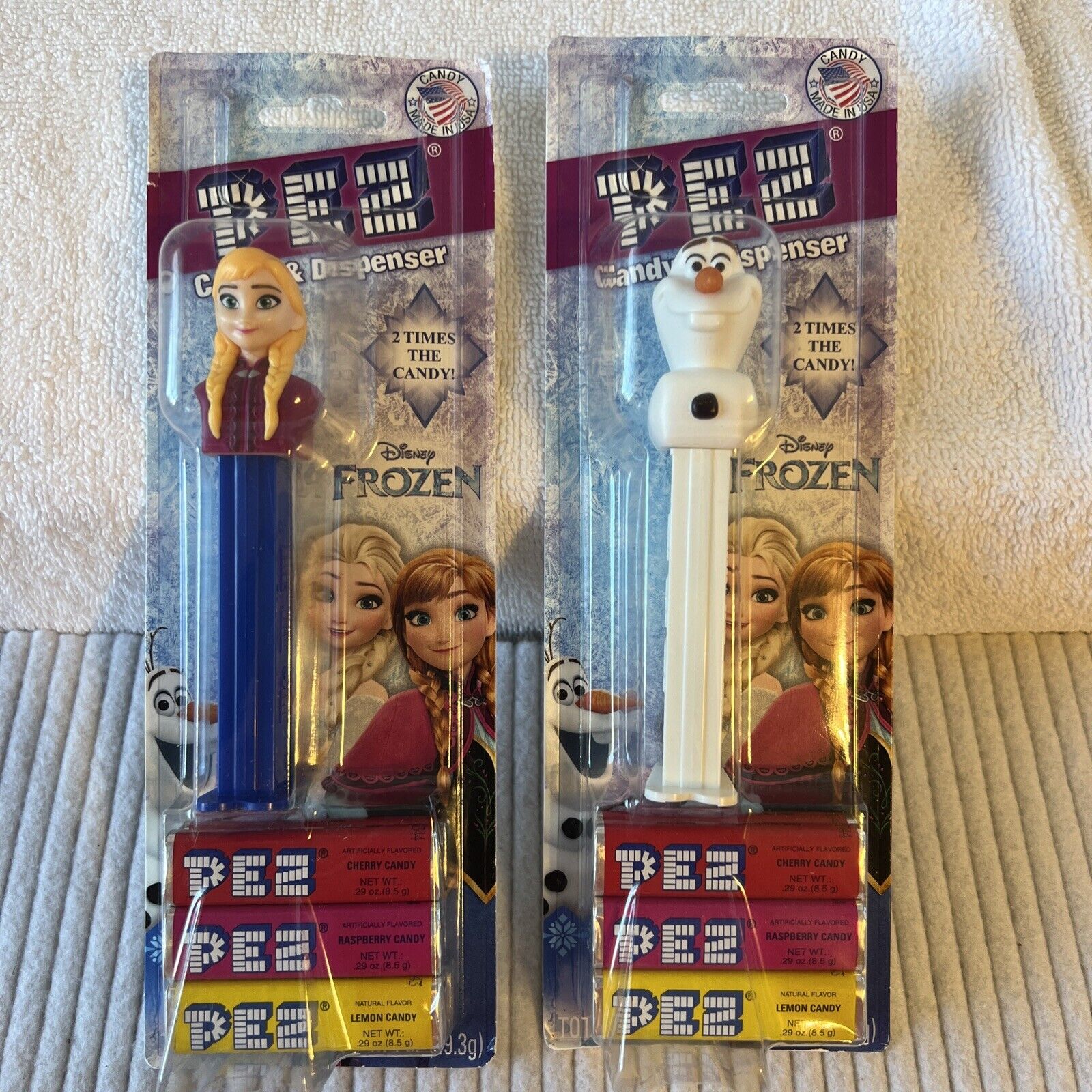 Disney FROZEN Anna & Olaf PEZ Candy Dispenser NEW Gift Quality MINT 2xs TheCandy