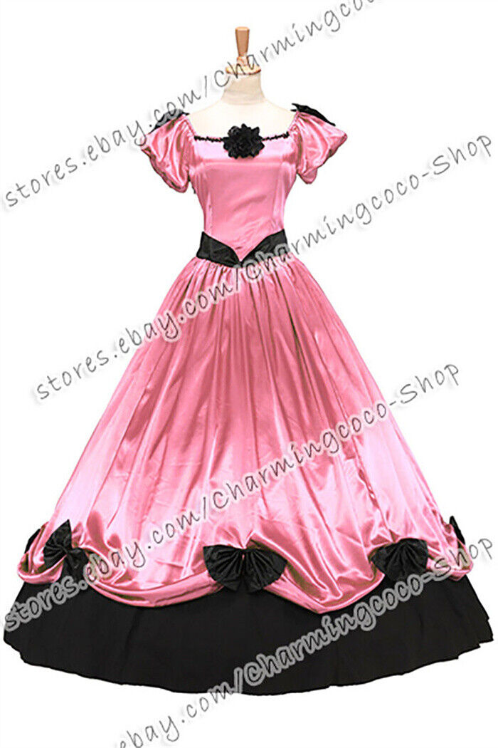 Vintage Gothic Style Ball Gown Southern Belle Evening Dress With Bows