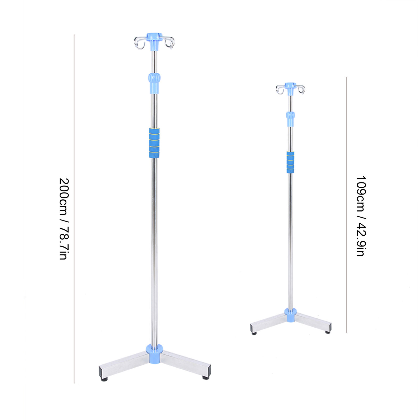 Foldable Iv Pole Drip Bag Stand Intravenous Pole Stand Clinic Home Care Tool