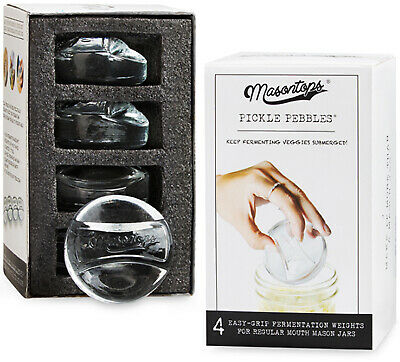 Masontops Pickle Pebble Glass Infinity Weights For Fermenting - Small/regular