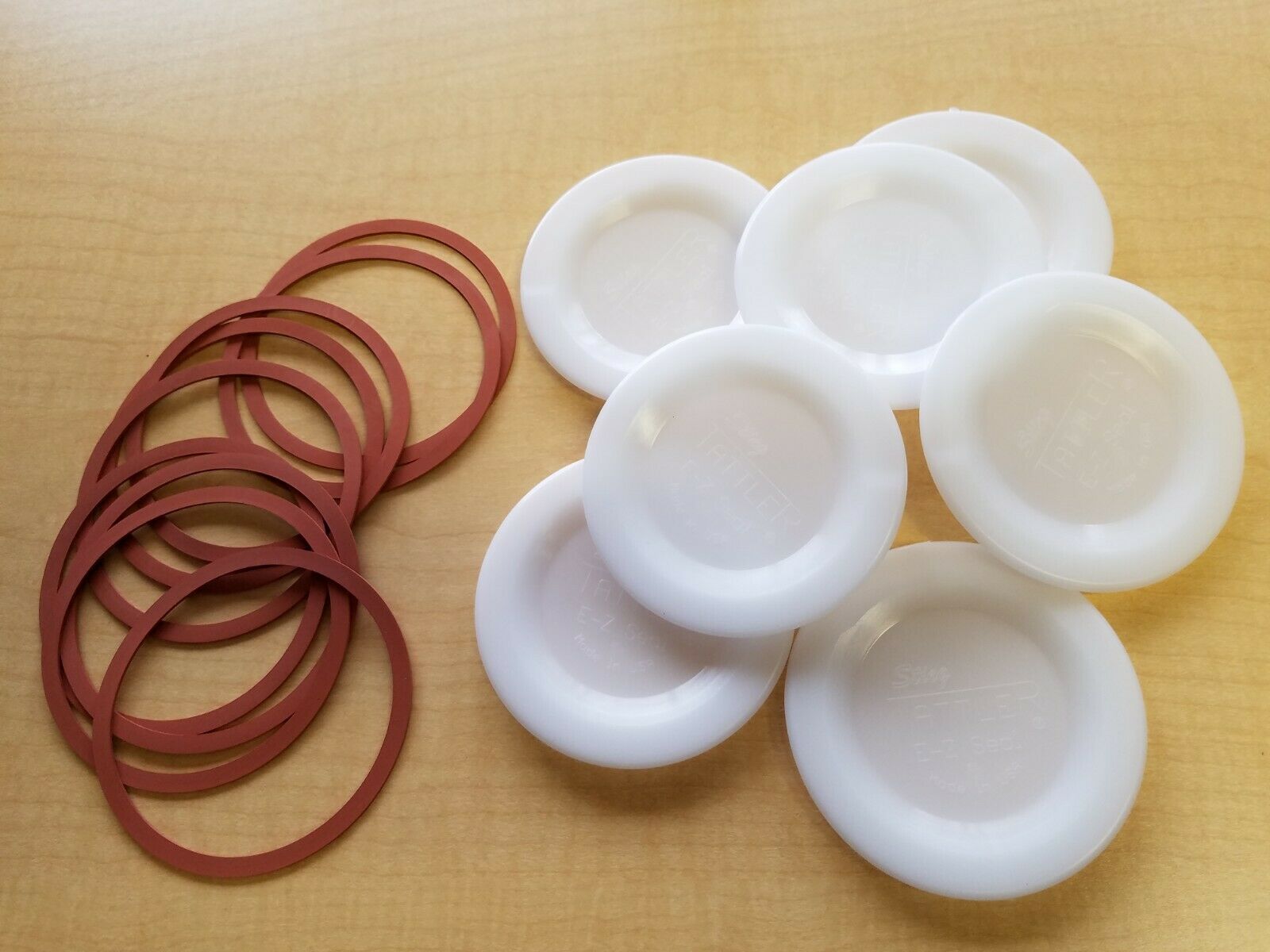 Authentic! Tattler E-z Seal Reusable Canning Lids & Rings 2 Doz Wide Mouth Bulk