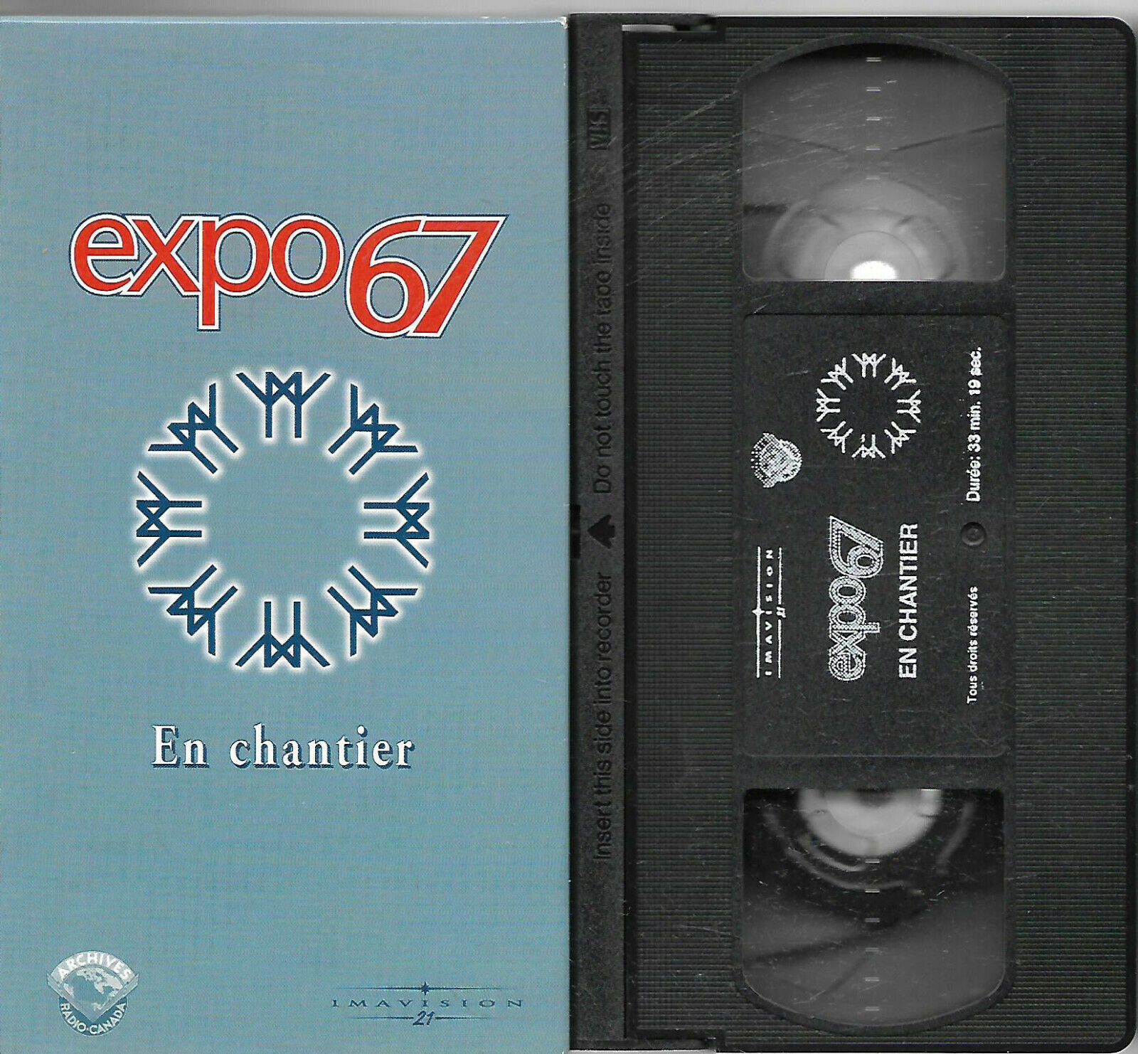VINTAGE VHS VIDEO CASSETTE EXPO67 MONTREAL IN CONSTRUCTION-IN MUSIC & IN FRENCH