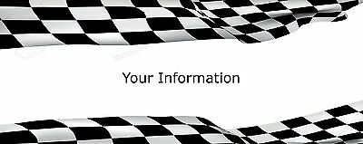Return Address Mailing Label Car Racing Checkered Flag