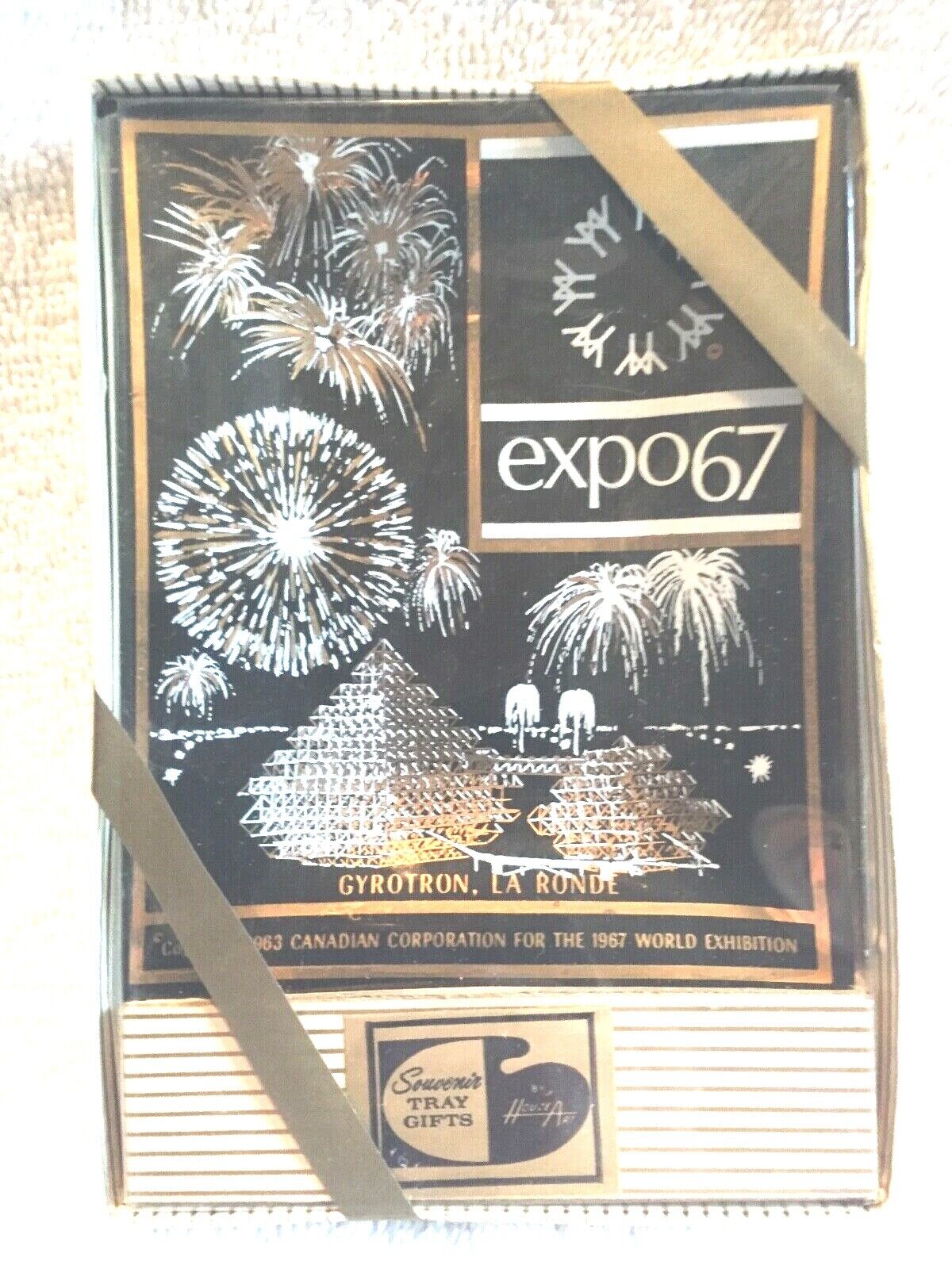 Vintage Historical Memorabilia 1967 Montreal Exposition Gyrotron La Ronde Trays