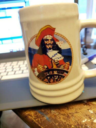 Vintage Captain Morgan Original  Drinking Mug Stein glass pirate