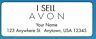 60 Personalized Avon Representative Return Address Labels Favors