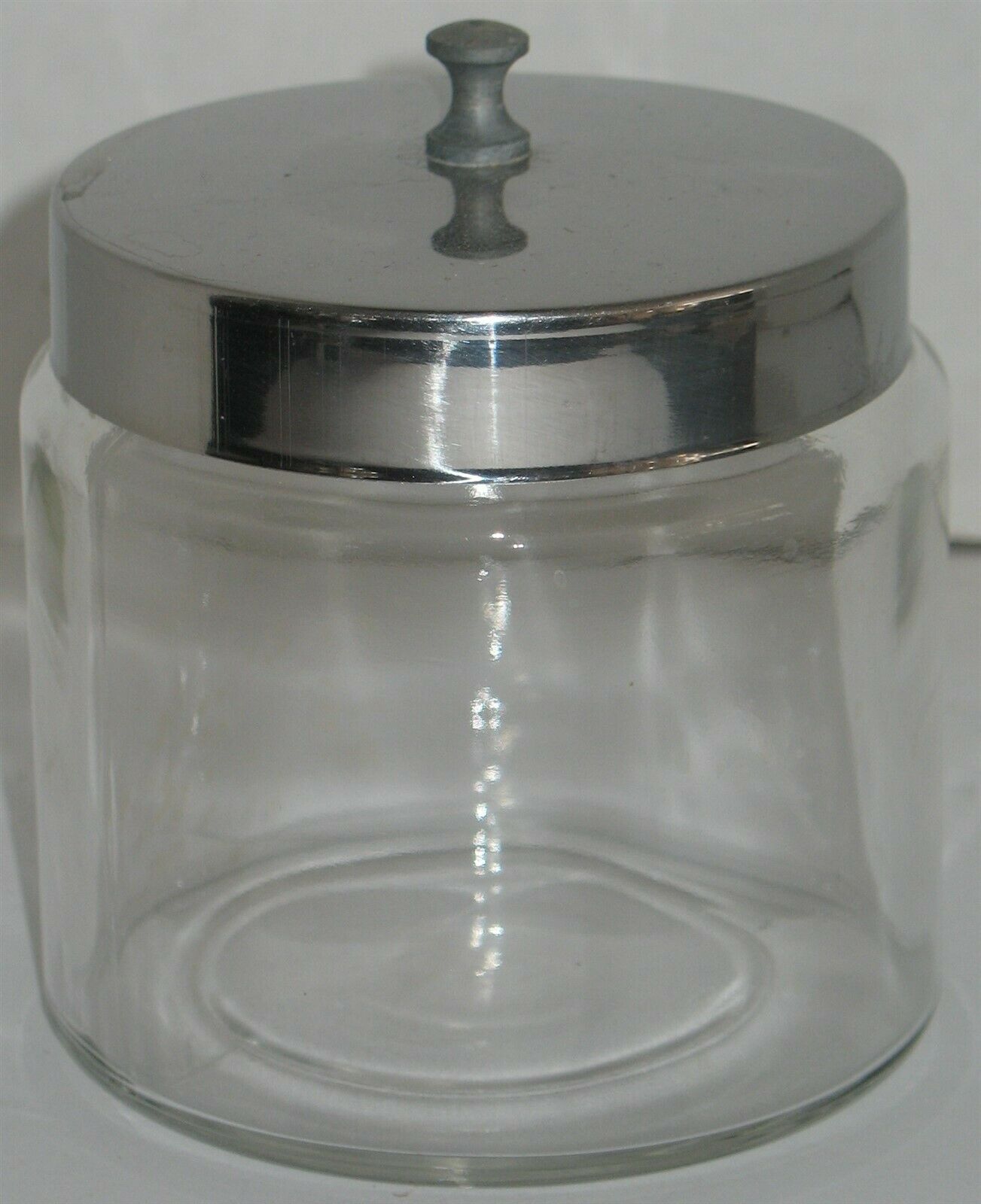 Vintage Glasco Stainless Steel Lid Glass Storage Jar