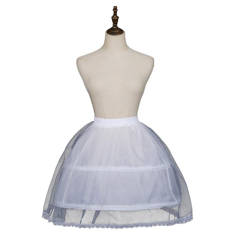 Hoop Skirt Petticoat Victorian Costume Underskirt White Half Slips for Women