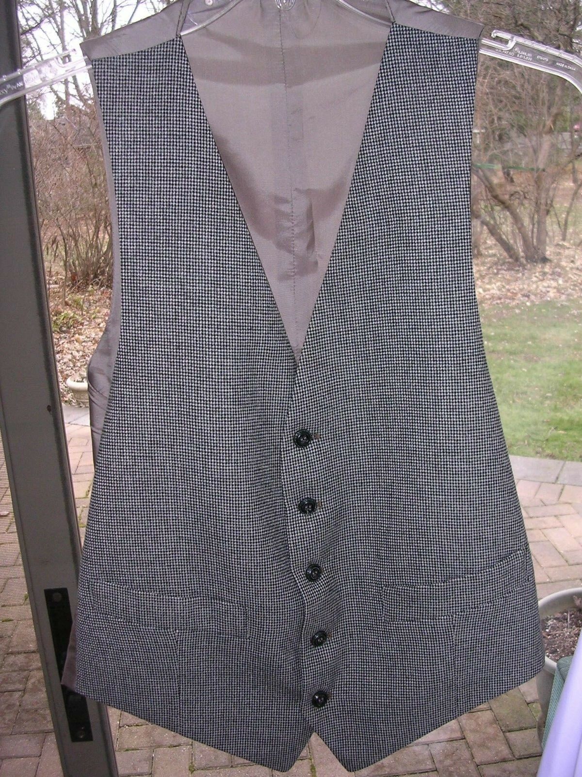 #668 Mens Vintage Wool Tweed Vest Victorian Steampunk Dickens Waistcoat Xs