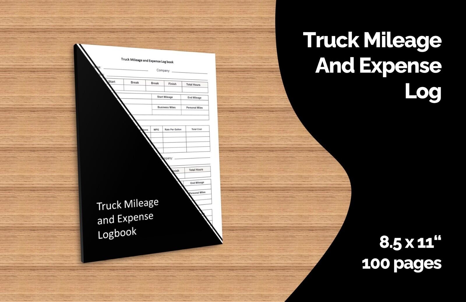 Truck Mileage And Expense Logbook: Truckers Log Book With Fuel Tracker