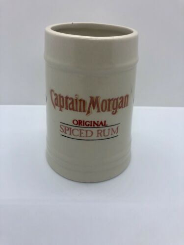 Vintage Captain Morgan Spiced Rum Ceramic Mug Stein Classic Logo