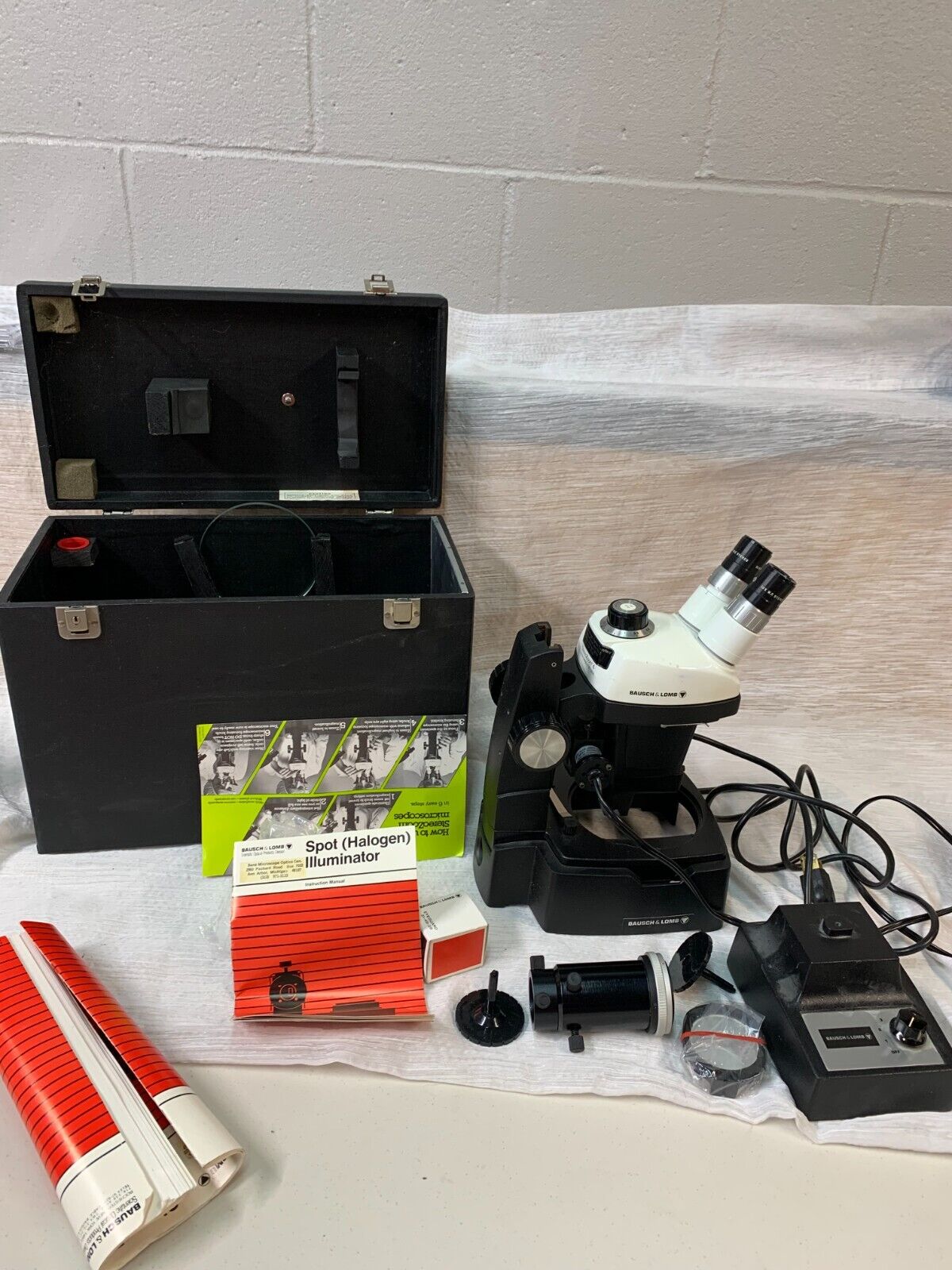 Bausch & Lomb Stereozoom 4 Microscope With Stand, Case, Lots Of Extras