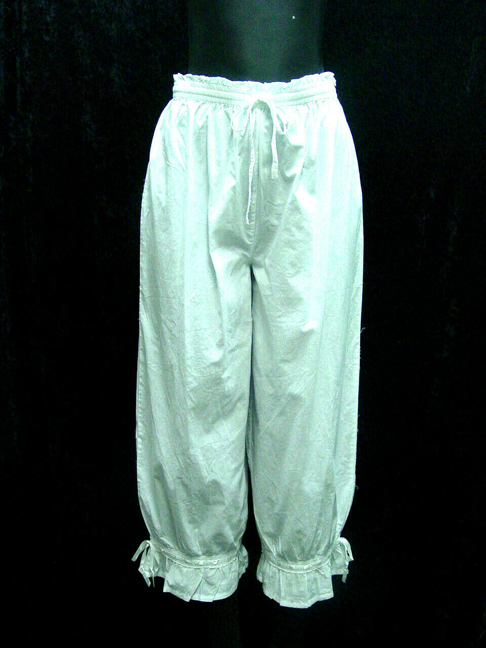 Pantaloons Bloomers Breeches Victorian Civil War White Cotton Sizes S To Xl New