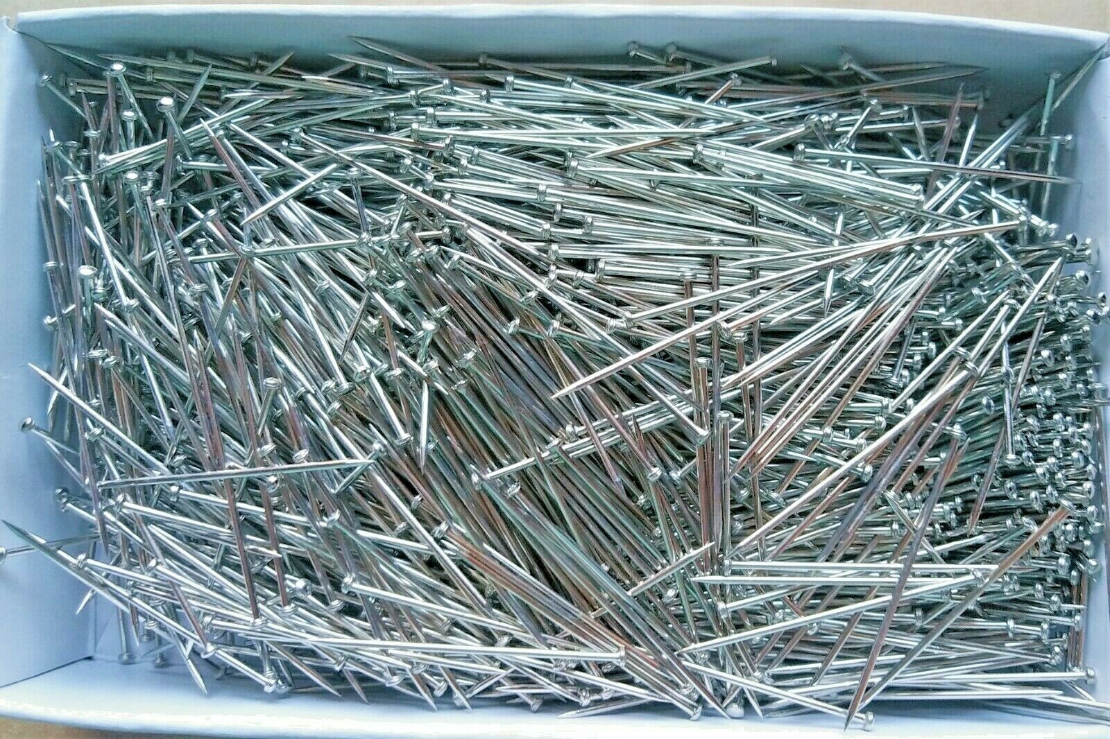 Steel Straight Pins 1-1/16" Craft Hobby Pins - Half Pound Box - Free Us Shipping