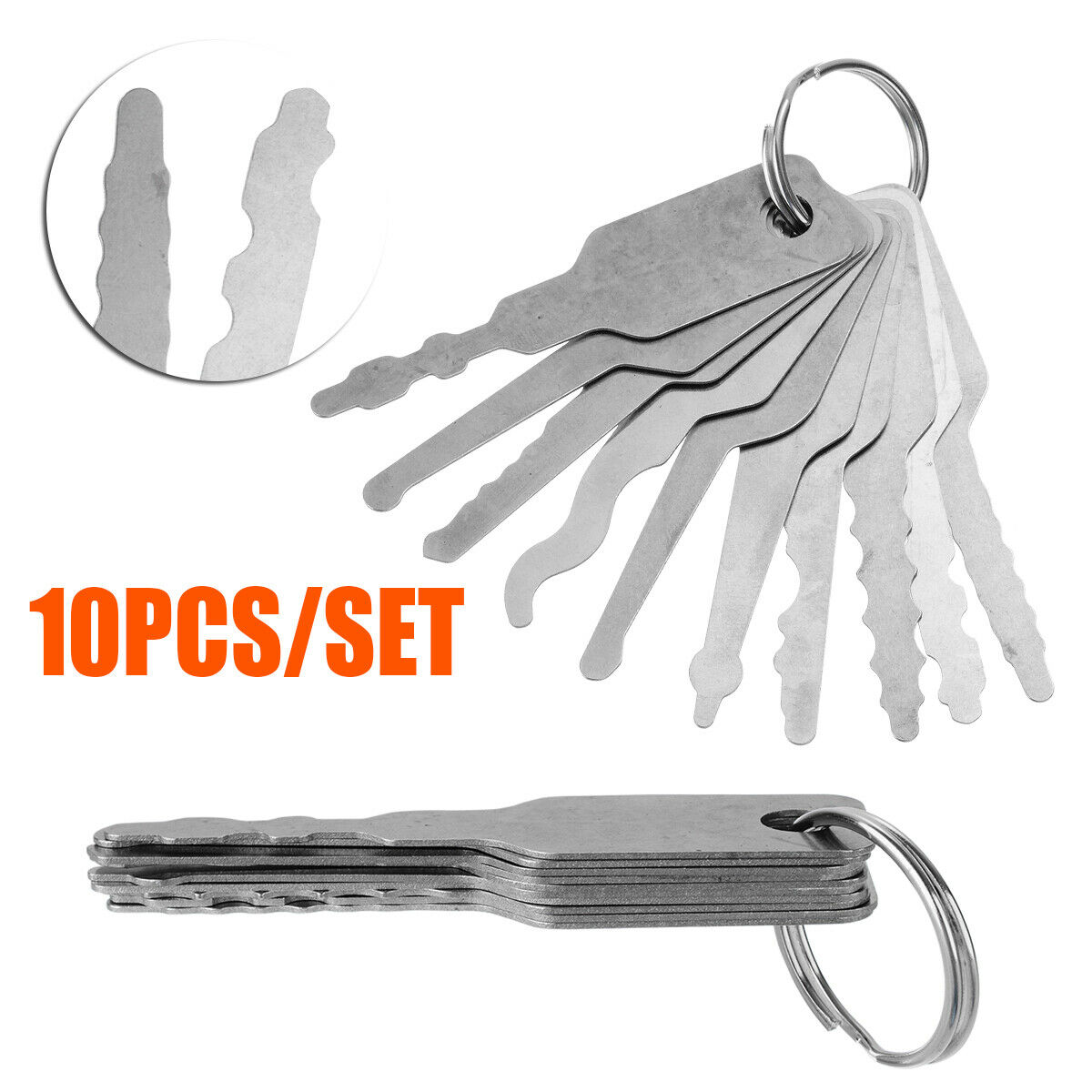 10pcs/set Universal Car Lock Out Emergency Unlock Door Open Keys Tool Kit/