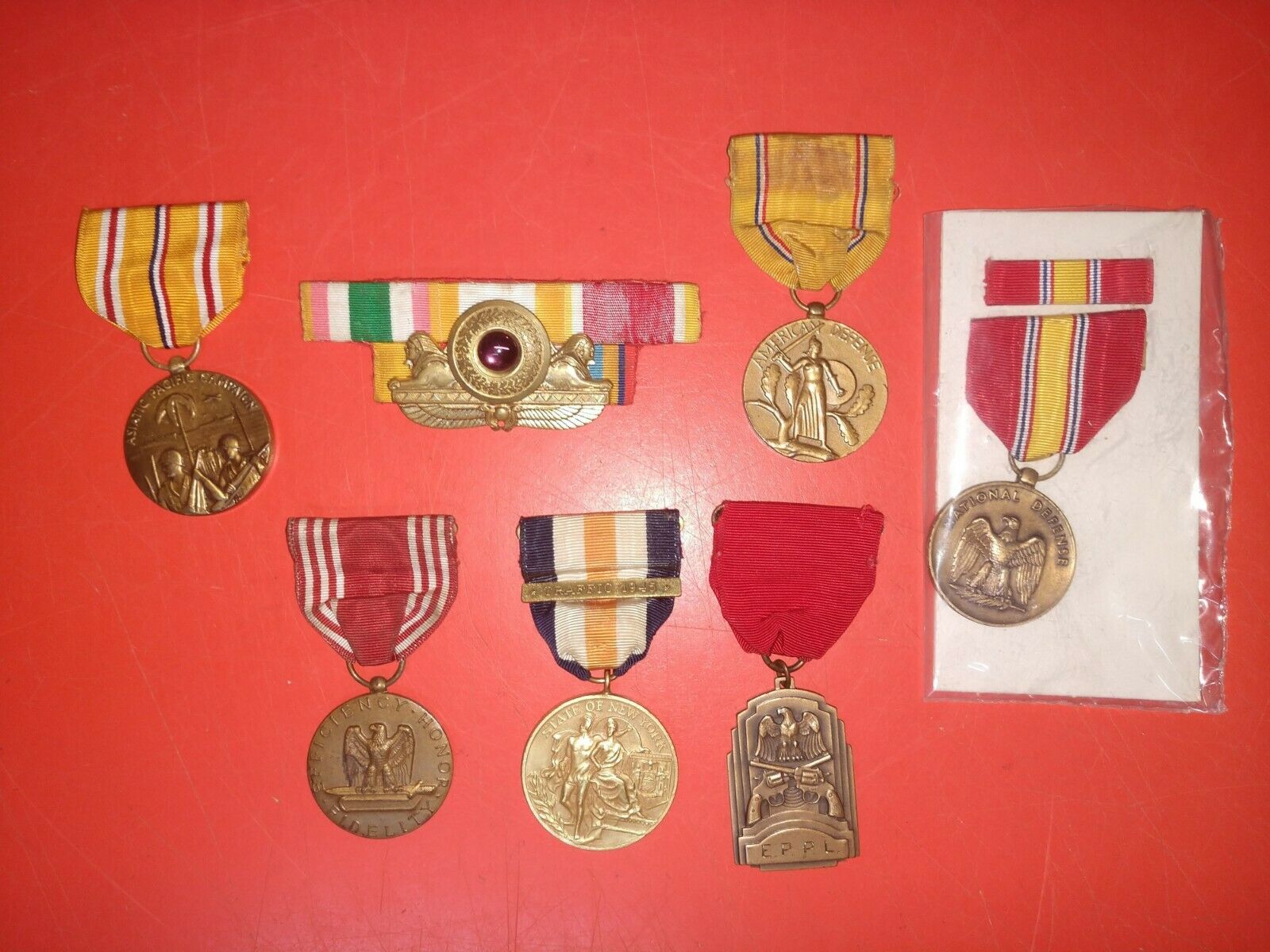 Vintage Collection Of Military Medals..with A Large Variety 7 Total