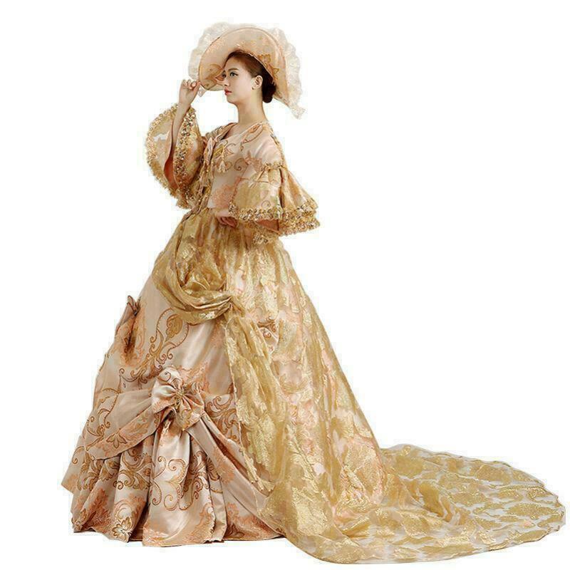 Victorian Medieval Renaissance Costume Dress Marie Antoinette Theater Gown New