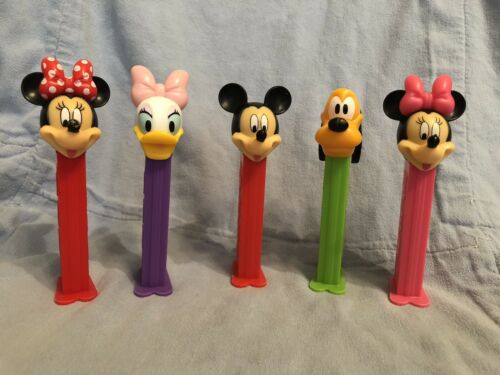 Pez Dispenser ❤️ Lot Of 5 Disney - Mickey Mouse, Minnie Mouse, Daisy Duck, Pluto